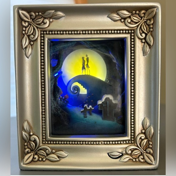 Disney Olszewski Gallery of Light Nightmare Before Christmas Jack Sally Embrace - Picture 6 of 6